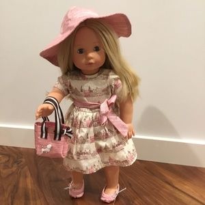 Gotz Precious Day 18” Doll Jessica Blonde Hair Blue eyes  in Paris dress